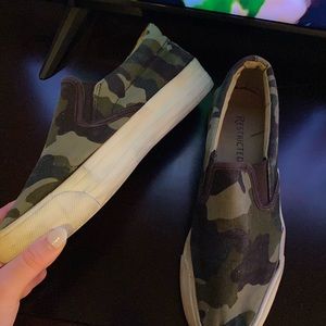 Camo slip on sneakers